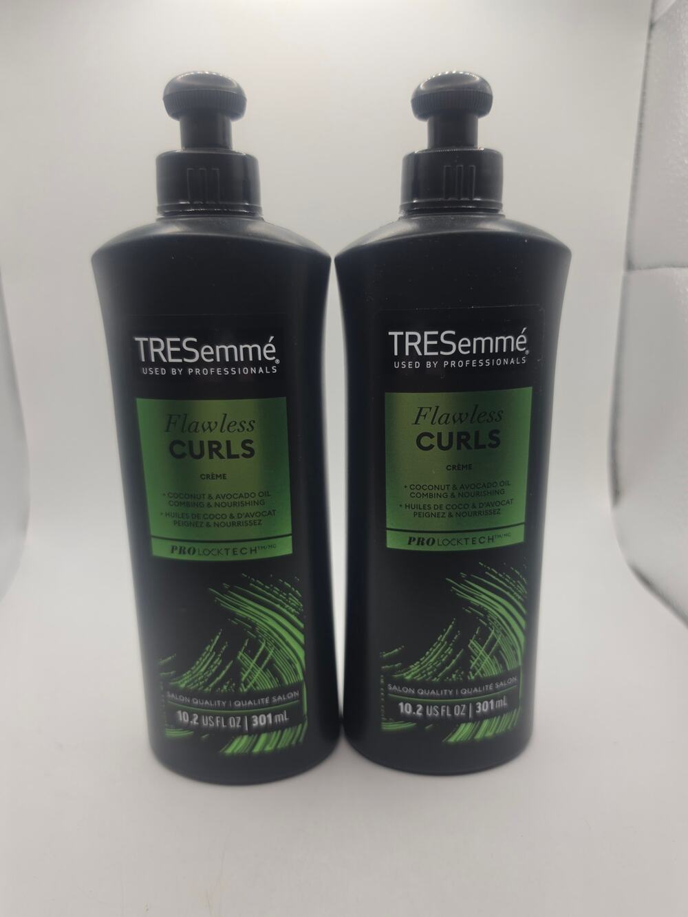 2 Bottles NEW TRESemme, Flawless Curls Combing Cream 10.2 oz. PRO LOCK TECK